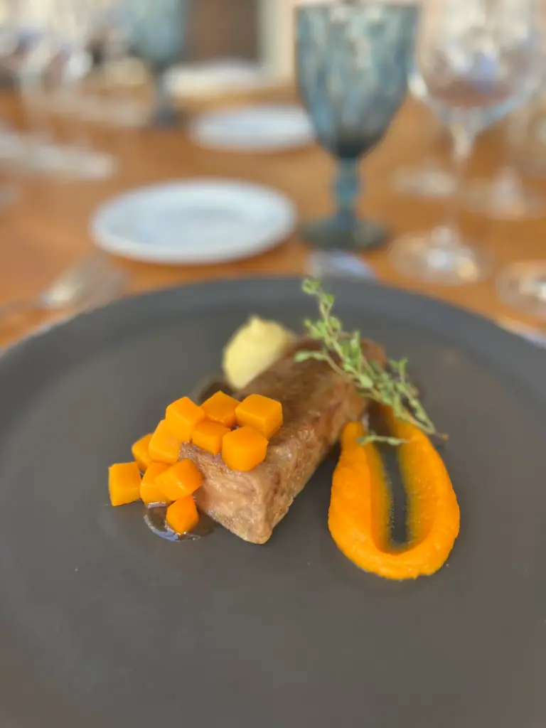 Terrina de cordero con falso tartar de calabaza y tomillo limonero