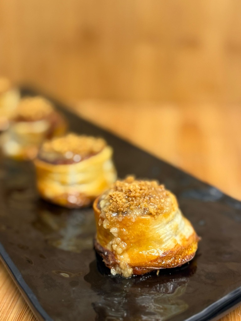 Roll de setas confitadas con parmesano y trufa New