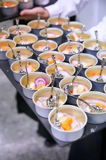 [Cat] Ceviche en conserva de langostino maiz choclo y coriandro (r) XS