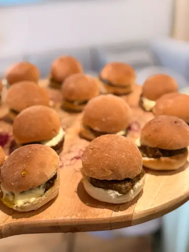 [Cat] Hamburguesa de cordero lechal y mahonesa al curry (r) XS