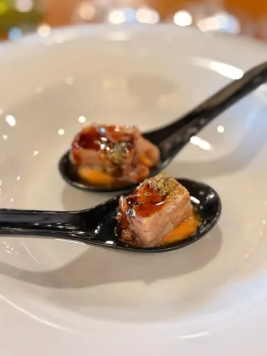 [Cat] Manitas de cerdo en crema de boniato asado y reduccion de Px New XS